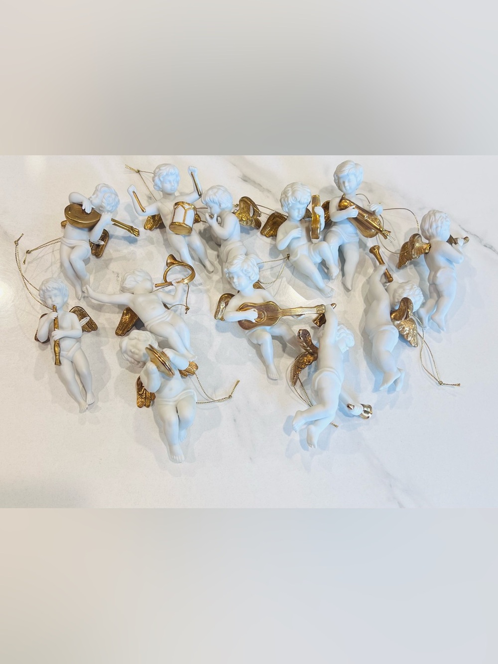 Franklin Mint 24kt  “Heralding Angels” Ornaments Set of 12